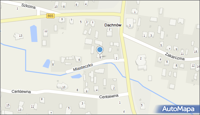 Dachnów, Miasteczko, 4, mapa Dachnów