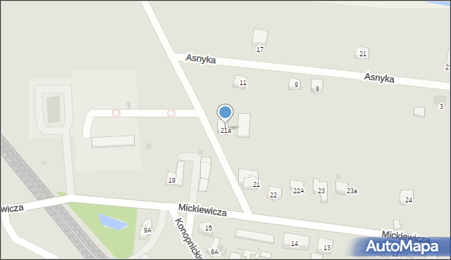 Dobiegniew, Mickiewicza Adama, 21a, mapa Dobiegniew