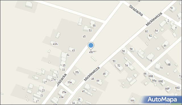 Dobieszowice, Mickiewicza Adama, 43c, mapa Dobieszowice