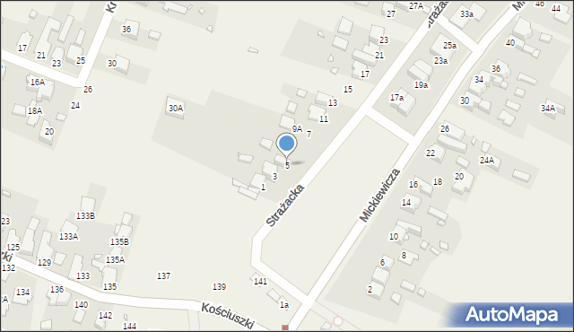 Dobieszowice, Mickiewicza Adama, 5, mapa Dobieszowice