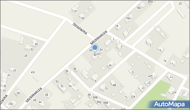 Dobieszowice, Mickiewicza Adama, 62, mapa Dobieszowice