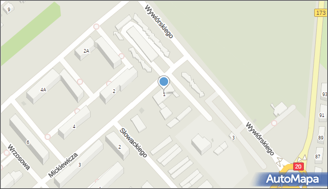 Drawsko Pomorskie, Mickiewicza Adama, 1a, mapa Drawsko Pomorskie