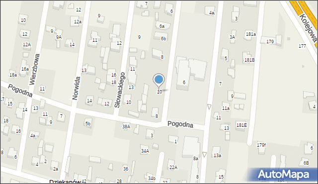 Dziekanów Leśny, Mickiewicza Adama, 10, mapa Dziekanów Leśny