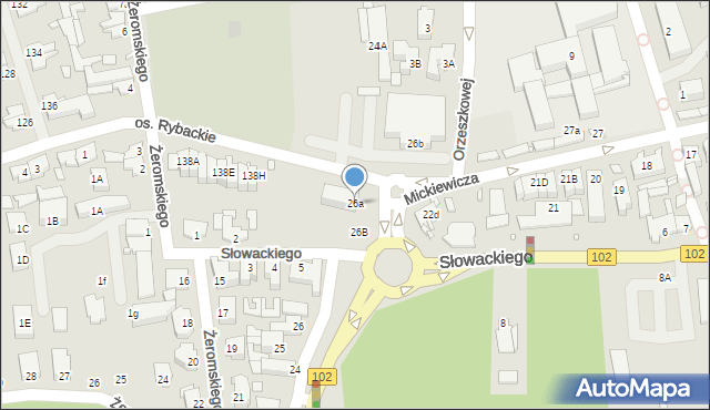 Dziwnów, Mickiewicza Adama, 26a, mapa Dziwnów