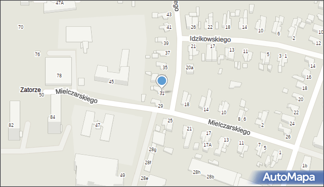 Elbląg, Mielczarskiego Romualda, 31, mapa Elbląga