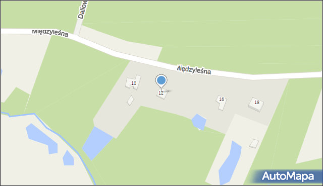 Fletnowo, Międzyleśna, 12, mapa Fletnowo