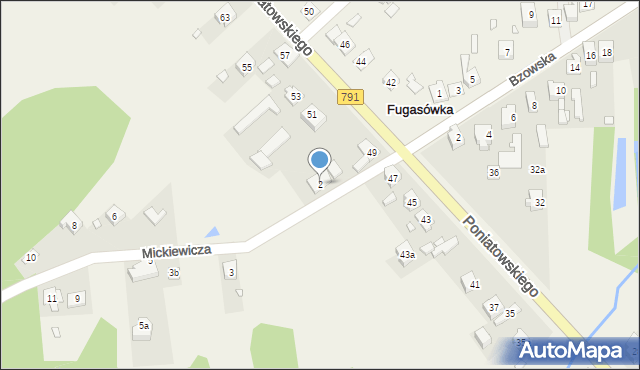 Fugasówka, Mickiewicza Adama, 2, mapa Fugasówka