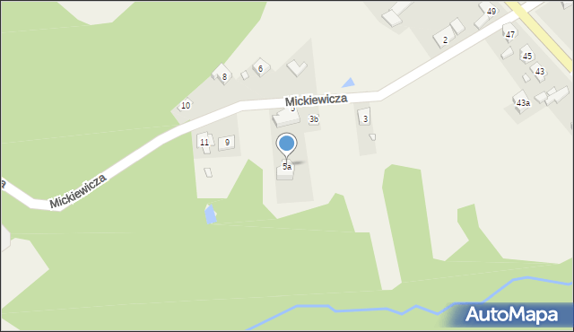 Fugasówka, Mickiewicza Adama, 5a, mapa Fugasówka