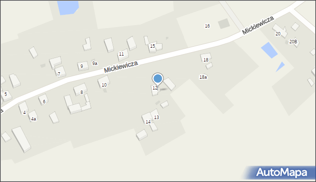 Gąsierzyno, Mickiewicza Adama, 16, mapa Gąsierzyno
