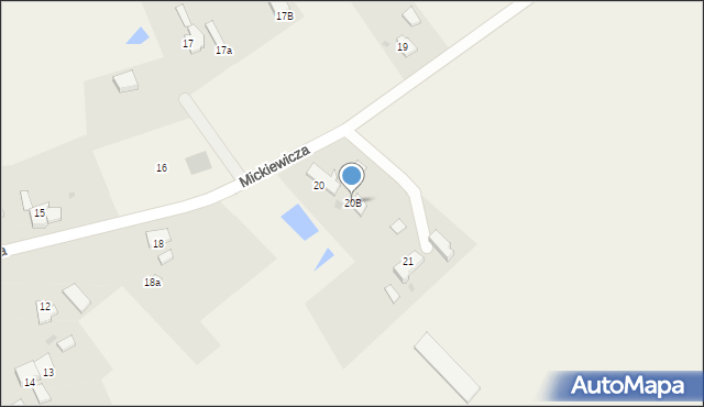 Gąsierzyno, Mickiewicza Adama, 20B, mapa Gąsierzyno