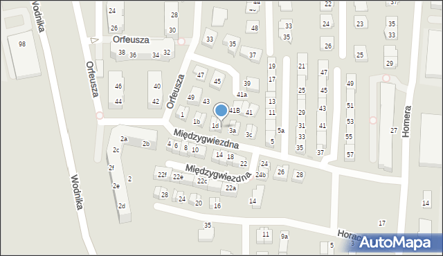 Gdańsk, Międzygwiezdna, 3, mapa Gdańska