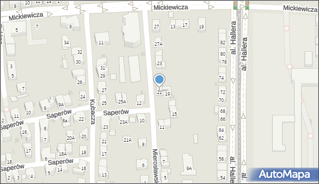 Gdańsk, Mierosławskiego Ludwika, gen., 21, mapa Gdańska