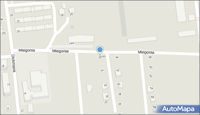 Gdynia, Miegonia Władysława, bł. ks. kmdr. ppor, 12, mapa Gdyni