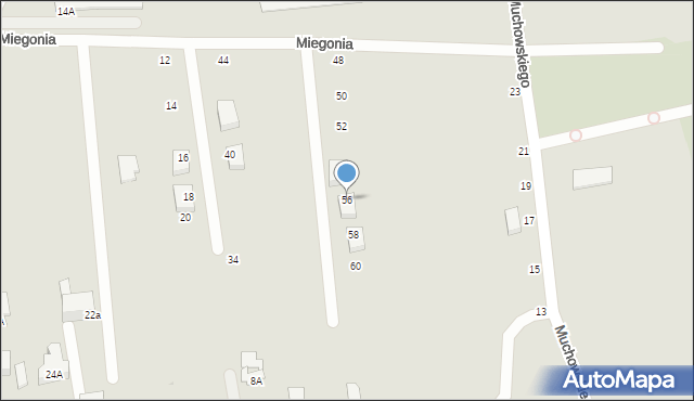 Gdynia, Miegonia Władysława, bł. ks. kmdr. ppor, 56, mapa Gdyni