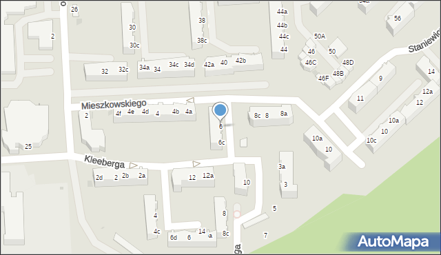 Gdynia, Mieszkowskiego Stanisława, kadm., 6, mapa Gdyni