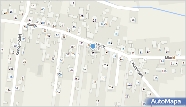 Gierałtowice, Miarki, 37, mapa Gierałtowice