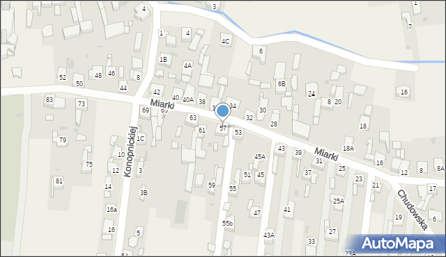 Gierałtowice, Miarki, 57, mapa Gierałtowice