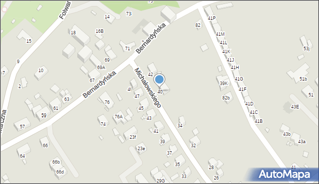 Gliwice, Michałowskiego Piotra, 40, mapa Gliwic