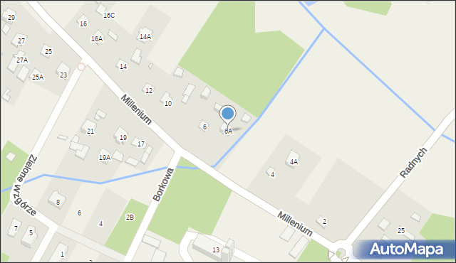 Głosków, Millenium, 6A, mapa Głosków