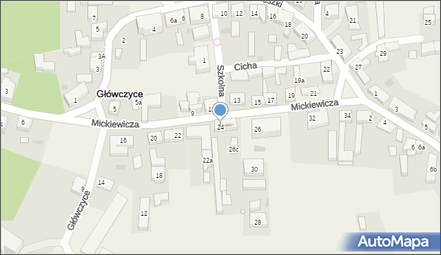 Główczyce, Mickiewicza Adama, 24, mapa Główczyce