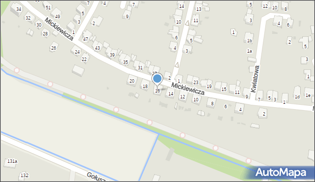 Głubczyce, Mickiewicza Adama, 16, mapa Głubczyce