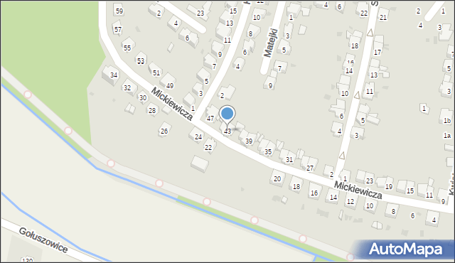 Głubczyce, Mickiewicza Adama, 43, mapa Głubczyce