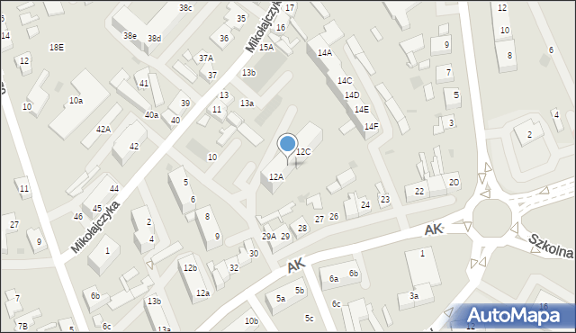 Goleniów, Mikołajczyka Stanisława, 12B, mapa Goleniów
