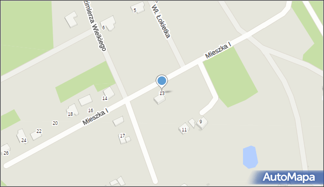 Golub-Dobrzyń, Mieszka I, 13, mapa Golub-Dobrzyń