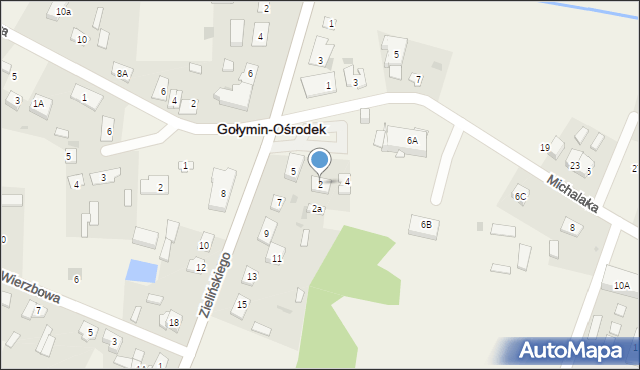 Gołymin-Ośrodek, Michalaka, ks., 2, mapa Gołymin-Ośrodek