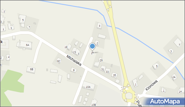 Gołymin-Ośrodek, Michalaka, ks., 27, mapa Gołymin-Ośrodek