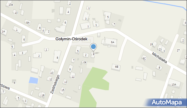 Gołymin-Ośrodek, Michalaka, ks., 4, mapa Gołymin-Ośrodek