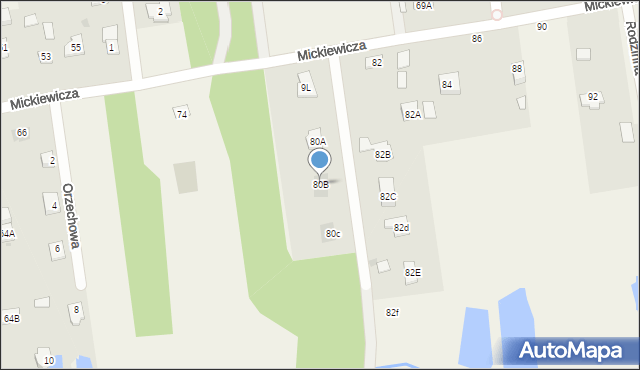 Góraszka, Mickiewicza Adama, 80B, mapa Góraszka