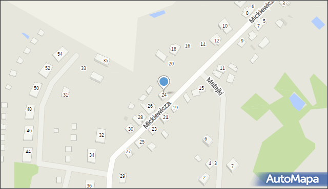 Górowo Iławeckie, Mickiewicza Adama, 24, mapa Górowo Iławeckie