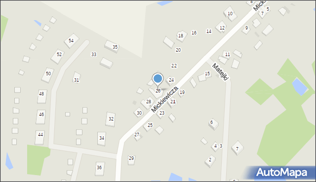 Górowo Iławeckie, Mickiewicza Adama, 26, mapa Górowo Iławeckie