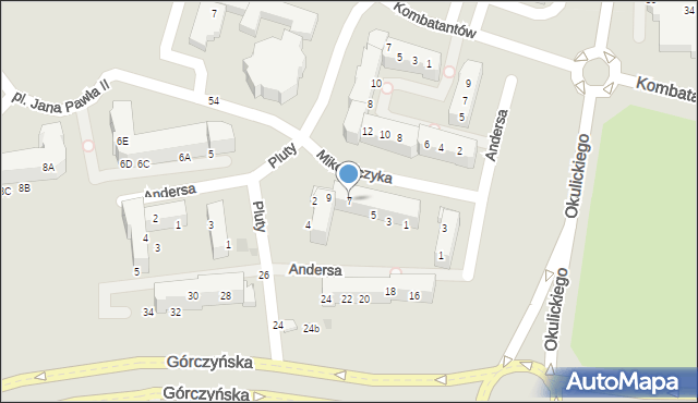 Gorzów Wielkopolski, Mikołajczyka Stanisława, 7, mapa Gorzów Wielkopolski