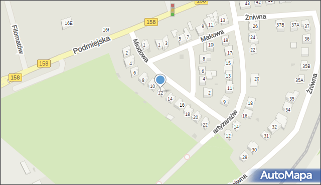 Gorzów Wielkopolski, Miodowa, 12, mapa Gorzów Wielkopolski