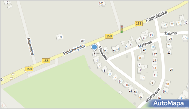 Gorzów Wielkopolski, Miodowa, 2, mapa Gorzów Wielkopolski