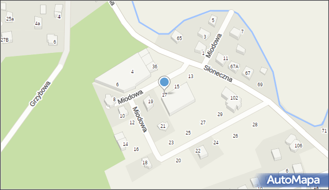 Gościcino, Miodowa, 17, mapa Gościcino