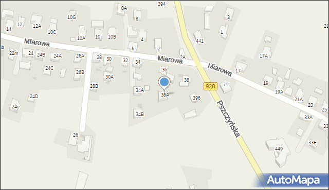 Gostyń, Miarowa, 36A, mapa Gostyń