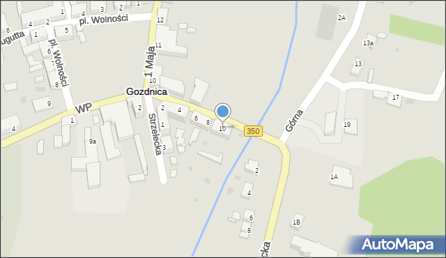 Gozdnica, Mickiewicza Adama, 10, mapa Gozdnica