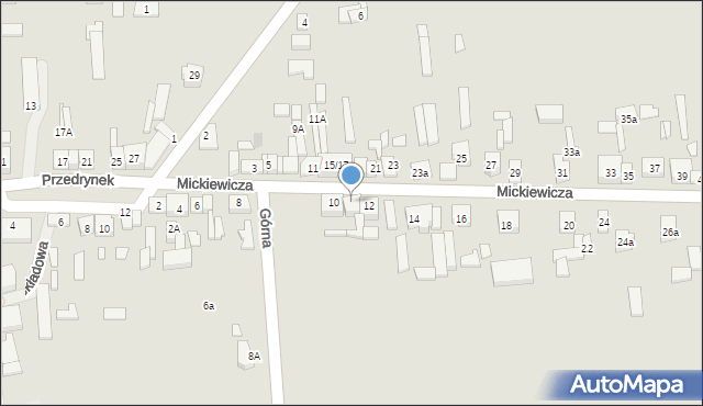 Grabów, Mickiewicza Adama, 10a, mapa Grabów