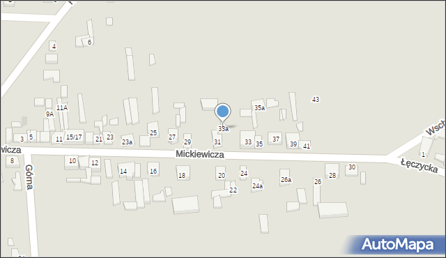 Grabów, Mickiewicza Adama, 33a, mapa Grabów