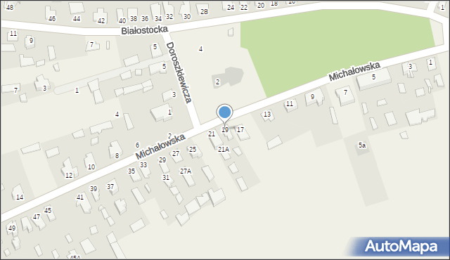 Gródek, Michałowska, 19, mapa Gródek