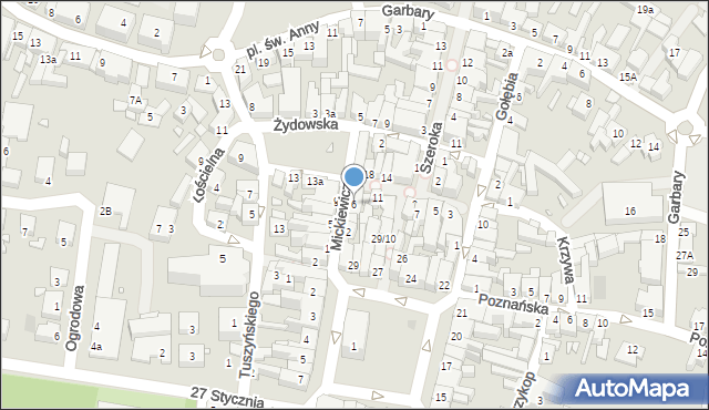 Grodzisk Wielkopolski, Mickiewicza Adama, 6, mapa Grodzisk Wielkopolski