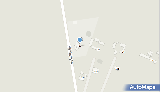Grodzisk Wielkopolski, Mikołajczyka, 28, mapa Grodzisk Wielkopolski
