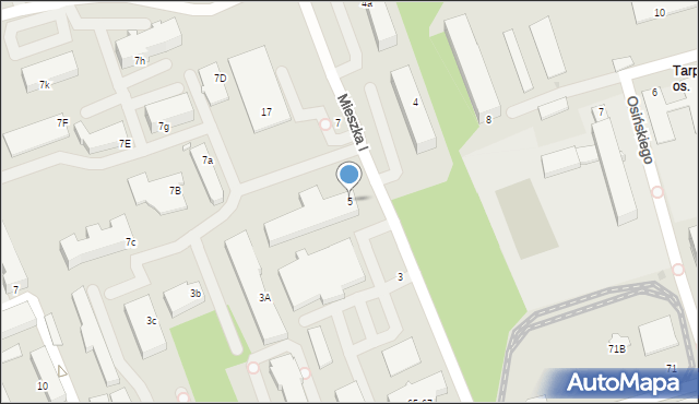 Grudziądz, Mieszka I, 5, mapa Grudziądza