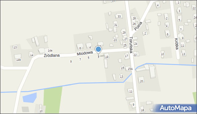 Grzegorzew, Miodowa, 3, mapa Grzegorzew