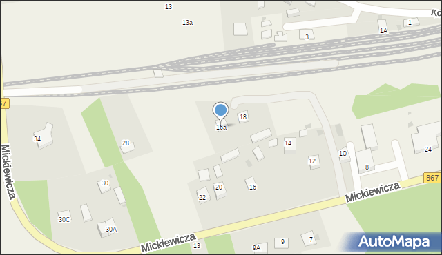 Horyniec-Zdrój, Mickiewicza Adama, 16a, mapa Horyniec-Zdrój