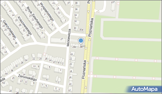 Inowrocław, Mickiewicza Adama, 29, mapa Inowrocławia