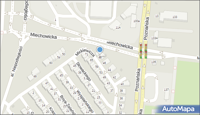 Inowrocław, Mickiewicza Adama, 48, mapa Inowrocławia